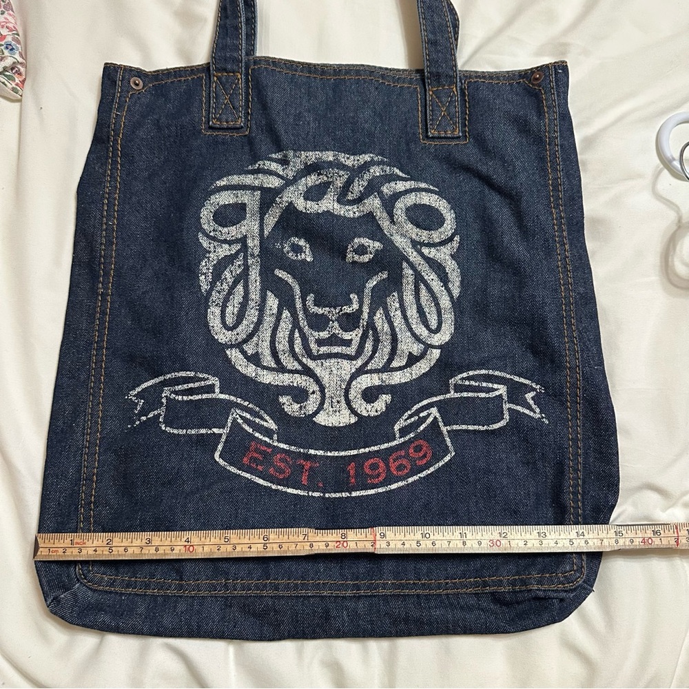 GAP Denim Lion Book Tote Bag